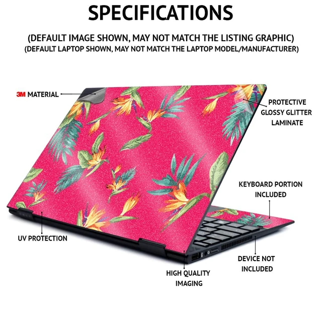 Alt view image 2 of 4 - MIGHTY SKINS Glossy Glitter Skin for Acer Chromebook Spin 11"" CP311 - Pink ^^ Protective, Durable High-Gloss Glitter Finish ^^ Easy to Apply, Remove, and Change Styles ^^ Made in The USA
