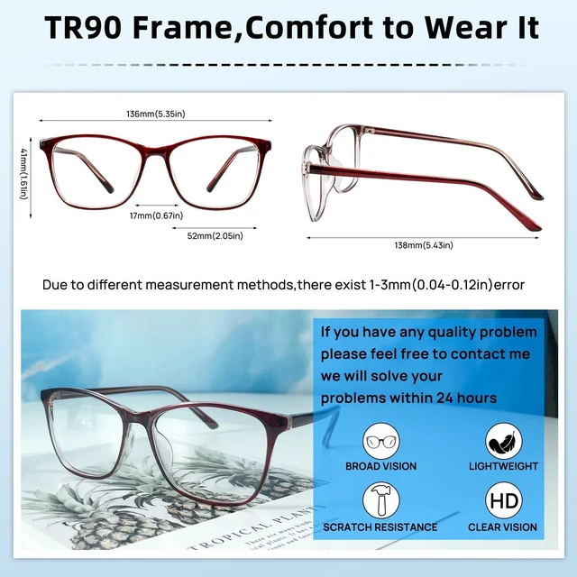 Alt view image 5 of 5 - OCCI CHIARI Blue Light Glasses for Women Non Prescription Glasses Fashion Eyewear Full Rim Optical Frame UV