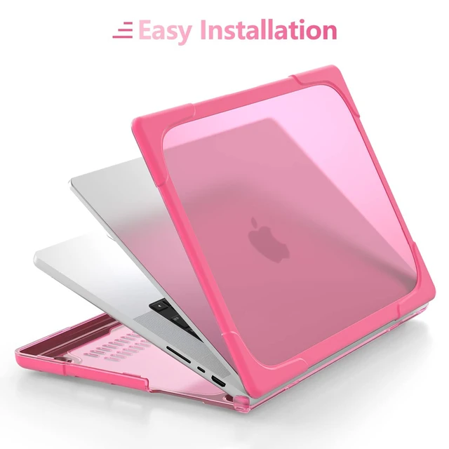 Alt view image 5 of 5 - Batianda Heavy Duty Case for MacBook Pro 14 inch 2026-2021, Pink