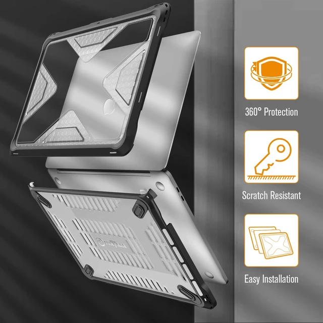 Alt view image 3 of 5 - Fintie Heavy Duty Case for MacBook Pro 13 Inch, Crystal Clear