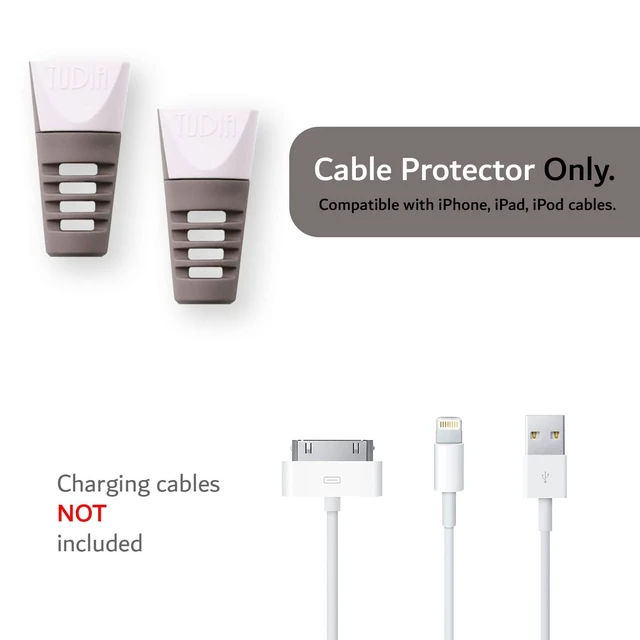 Alt view image 2 of 5 - TUDIA [Klip 10 Pcs Snap On Charging Cable Cord Saver Protector Compatible with iPhone, iPad, iPod Combo Pack