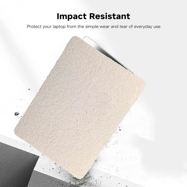 Alt view image 4 of 5 - BYCeKe for MacBook Pro 16 Inch Case 2026-2021 M1-M5 Pro/Max, Cream Faux Fur
