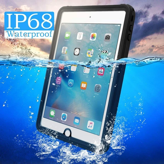 Alt view image 3 of 5 - AICase iPad mini 4, Lanyard Built-in Screen Protector Rugged Shockproof IP68 Waterproof Case