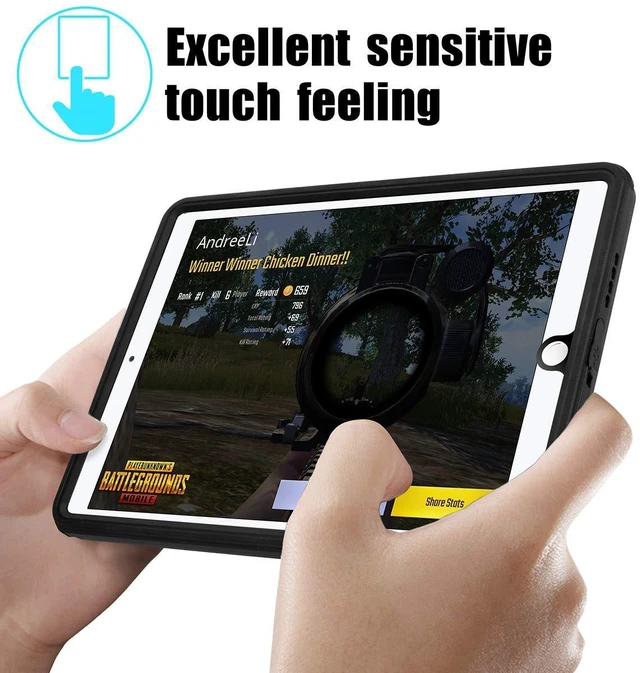 Alt view image 5 of 5 - AICase iPad mini 4, Lanyard Built-in Screen Protector Rugged Shockproof IP68 Waterproof Case