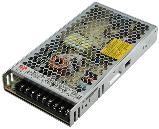Main image of LRS-200-12 200W Single Output Switching Power Supply 12V 16.7A, 85-264VAC/120-373VDC Input, UL Certified, for Industrial Automation