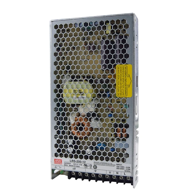 Alt view image 3 of 5 - LRS-200-12 200W Single Output Switching Power Supply 12V 16.7A, 85-264VAC/120-373VDC Input, UL Certified, for Industrial Automation