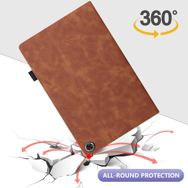 Alt view image 3 of 5 - Dteck Folio Case for All-New Fire HD 10 and 10 Plus Tablet (13th/11th Generation, 2023/2021 Release),Premium PU Leather Slim Flip Stand Magnetic Pocket Wallet Cover with Pencil Holder, Brown