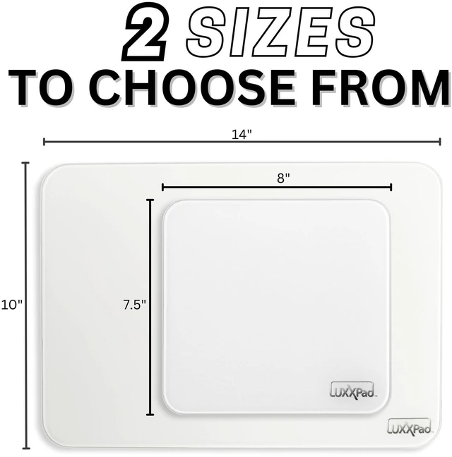 Alt view image 3 of 5 - Glassboard Studio LuxxPad Glass Mouse Pad - Mouse Pad Gaming and Dry Erase Note Taking Pad, Tempered Strong Glass with Rubber Non-Slip Feet for Gaming & Work (White, 10" x 14")