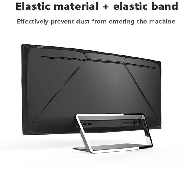 Alt view image 2 of 5 - Indoor TV dust cover, with soft and elastic fabric that won't damage the screen, Suitable for most brand TVs with screen sizes of 60/61/62/63/64/65 inches. (60-65 inch)