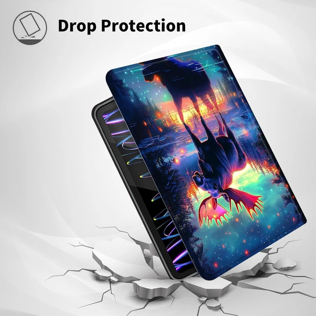 Alt view image 4 of 5 - TSNJTBDL Case for Kindle Paperwhite 12th Generation 7" & Kindle ColorSoft Signature Edition PU Leather with Auto Sleep/Wake, Slim Lightweight Protective Cover Starry Night Moose