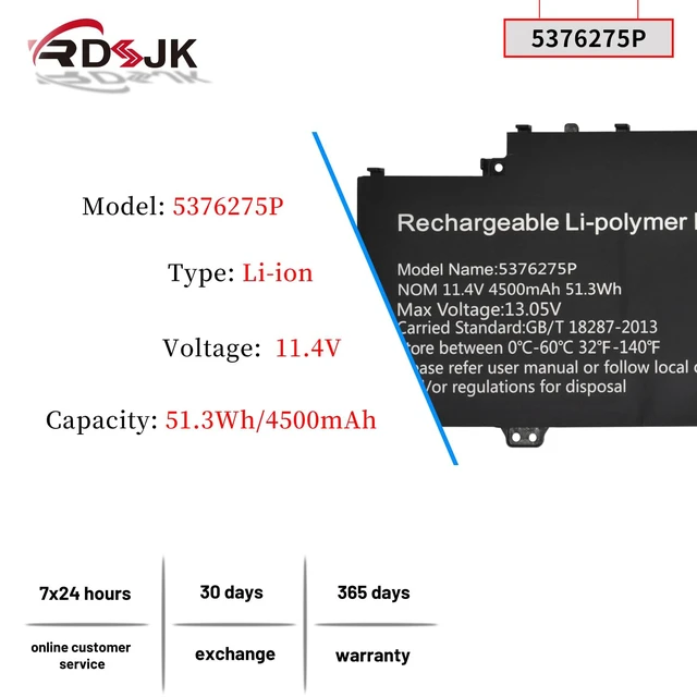 Alt view image 2 of 5 - 5376275P UTL-509068-3S NV-509067-3S Laptop Battery for Gateway GWTN156-1RG GWTN141-2BL GWTN141-4 GWTN141-4BK GWTN141-4BL GWTN156-5BL 5BK GWTN156-9SL GWTN141-10BK GWTN141-10BL GWTN141-10GR 11.4V 51.3Wh