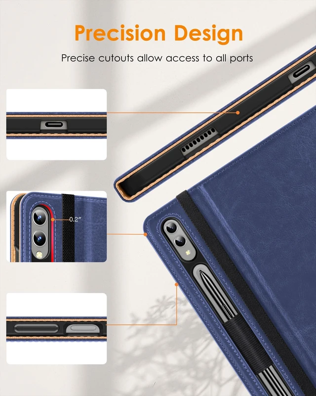 Alt view image 3 of 5 - DTTO for Galaxy Tab S10+ / S9+ / S9 FE+ Case 12.4 Inch, Navy Blue