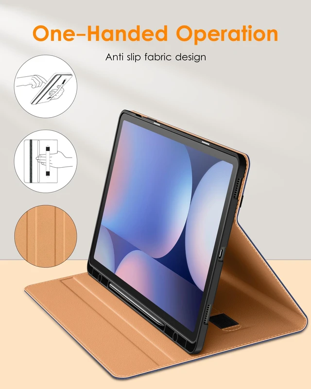 Alt view image 5 of 5 - DTTO for Galaxy Tab S10+ / S9+ / S9 FE+ Case 12.4 Inch, Navy Blue
