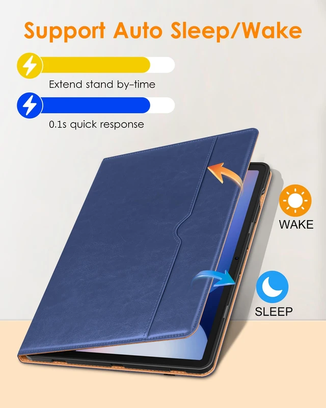 Alt view image 4 of 5 - DTTO for Galaxy Tab S10+ / S9+ / S9 FE+ Case 12.4 Inch, Navy Blue