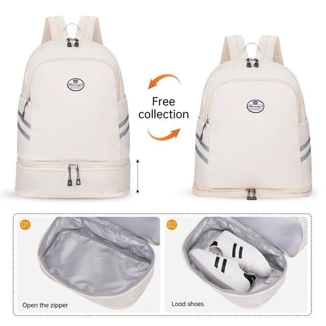 Alt view image 2 of 5 - HUA ANGEL Waterproof Carry on Backpack for Men & Women Lightweight Laptop Travel Backpack with Shoe Compartment for Sports