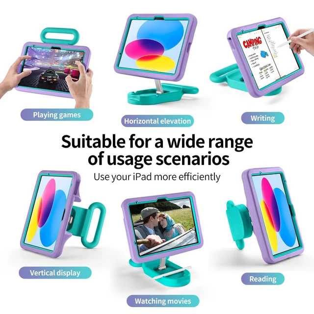 Alt view image 3 of 5 - Kids Case for iPad A16 11th/10th Gen & iPad Air 11inch M4/M3/M2 with Handle