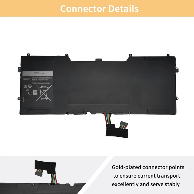 Alt view image 3 of 5 - NBULBL C4K9V 7.4V 55Wh Replacement Laptop Battery Compatible with Dell XPS 12 9Q33 L221X 13 9333 Ultrabook 13 XPS13 13L321X 13L322X XPS L321X L322X Series Y9N00 3H76R 489XN PKH18