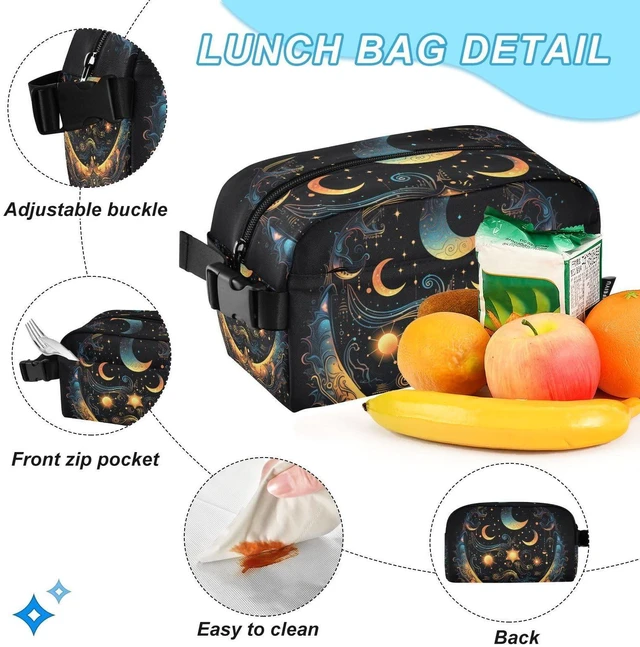 Alt view image 5 of 5 - ALAZA Sun Moon Stars Alchemy Witchy Backpack and Lunch Bag Set Back Pack Bookbag Cooler Case Kits