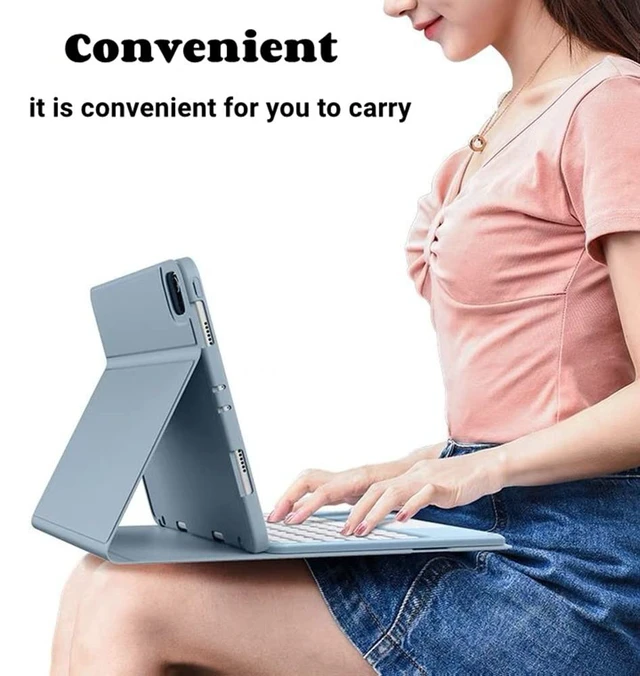 Alt view image 5 of 5 - AnMengXinLing Keyboard Case for iPad Pro 11 2022/2021/2020-Touchpad Detachable Keyboard with Pencil Holder Folio Smart Cover with Keyboard for iPad Pro 11inch 4th/3rd/2nd Gen,Pink