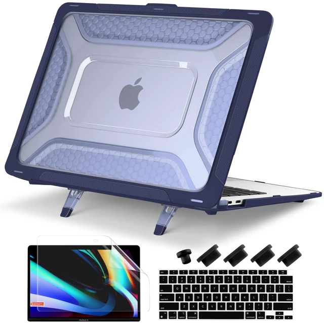 Main image of Batianda HexArmor Case for MacBook Air 13 Inch 2018-2020, Navy Blue