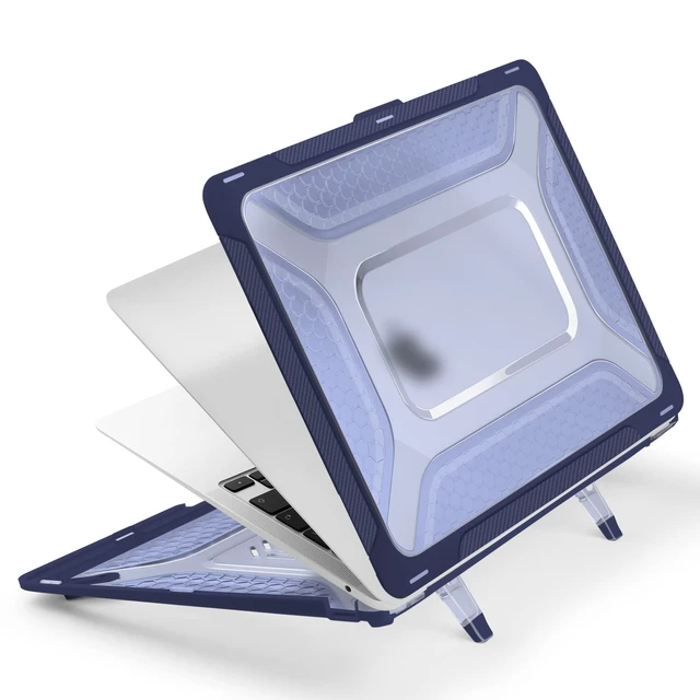 Alt view image 2 of 5 - Batianda HexArmor Case for MacBook Air 13 Inch 2018-2020, Navy Blue