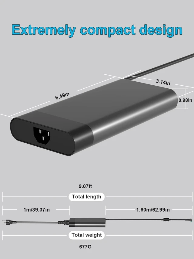 Alt view image 4 of 5 - HSXIRQA 200W AC Charger Compatible with HP ZBook 15 15v 17 G3 G4 G5 G6 Power/Fury/Create/Firefly G7 G8 G9 G10 G11 ZBook Studio x360 G3 G4 G5 G6 G7 G8 G9 G10 G11 ZHAN 99 Elitebook 1050 Laptop