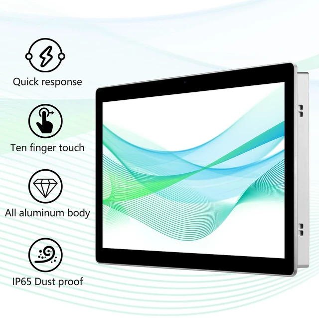 Alt view image 3 of 5 - Senisway 19 inch Aluminum Flat Embedded Industrial Touch Screen Monitor,HDMI/VGA/DVI Interface, Capacitive Touch Screen Monitor Supports 10 Points Touch,1280 x 1024 @ 60Hz