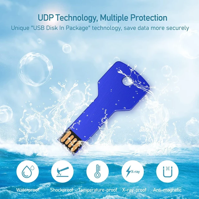 Alt view image 4 of 5 - JUANWE 4GB USB Flash Drive 10 Pack, Colorful Flashdrives Key Shape Metal Thumb Drive Bulk, Waterproof USB Jump Drive 2.0 Mutipack Memory Stick, Portable Zip Drive Pendrive 5 Mix Color for Data Storage