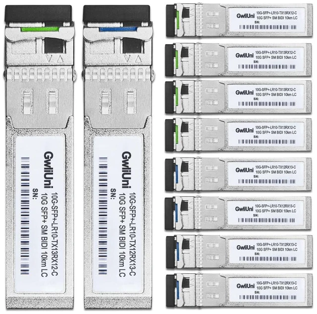 Main image of 5 Pairs 10G BIDI SFP+ Single Mode Fiber Module Network Transceiver, LR SM 1270nm 1330nm 10km, Simplex LC Interface for Switch, Router, Firewall, Network Card, Server etc