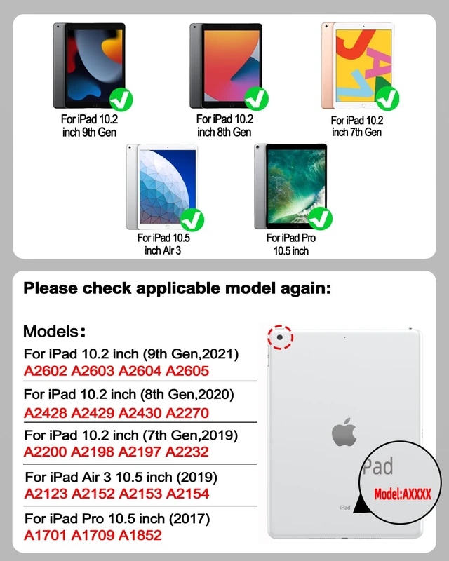 Alt view image 2 of 5 - TabletKeyer Magic for iPad 9th 8th 7th Generation 10.2 inch Keyboard Case