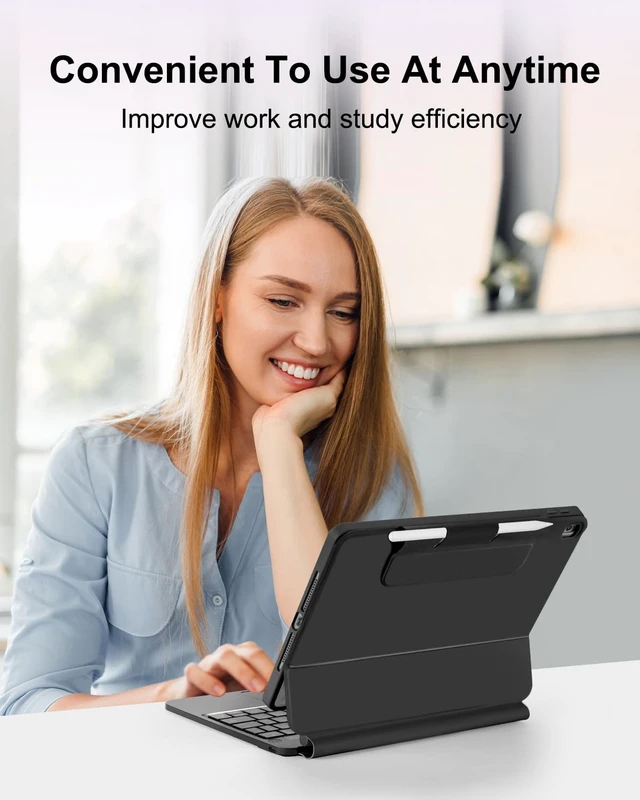 Alt view image 3 of 5 - TabletKeyer Magic for iPad 9th 8th 7th Generation 10.2 inch Keyboard Case