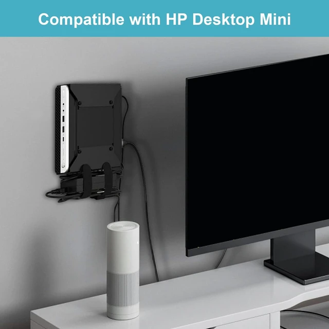 Alt view image 3 of 5 - Mini PC VESA Mount Compatible with HP Desktop Mini, HPProDeskMini,EliteDeskMini, Wall VESA and Under Desk Mount for HPPro Mini 260 400,HPProDesk 400 405 600,HPEliteDesk 705 800 805 and More,1 Pack