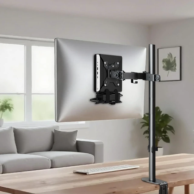 Alt view image 2 of 5 - Mini PC VESA Mount Compatible with HP Desktop Mini, HPProDeskMini,EliteDeskMini, Wall VESA and Under Desk Mount for HPPro Mini 260 400,HPProDesk 400 405 600,HPEliteDesk 705 800 805 and More,1 Pack