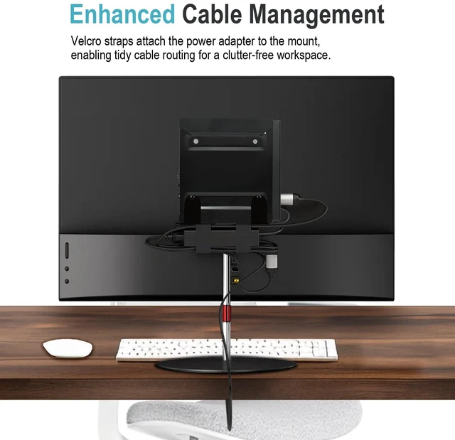 Alt view image 5 of 5 - Mini PC VESA Mount Compatible with HP Desktop Mini, HPProDeskMini,EliteDeskMini, Wall VESA and Under Desk Mount for HPPro Mini 260 400,HPProDesk 400 405 600,HPEliteDesk 705 800 805 and More,1 Pack
