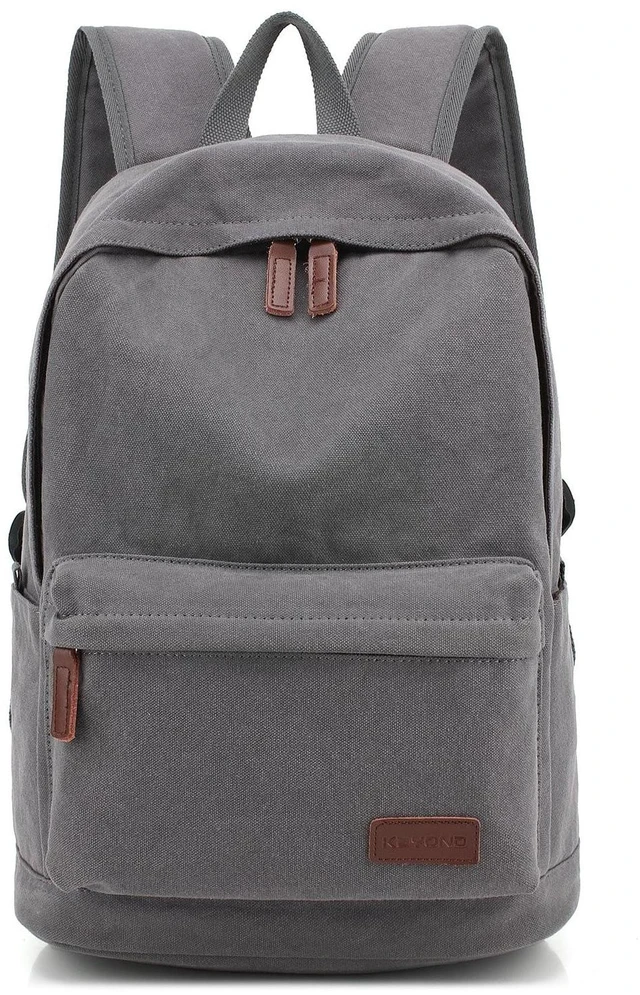 Main image of kayond Casual Style Lightweight canvas Laptop Bag/Durable Travel backpacks/Rucksack for Men&Women/Fashion Backpack Fits 15 inch Notebook (Gray)
