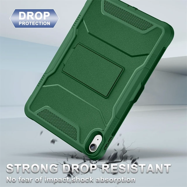 Alt view image 4 of 5 - Soke Case for iPad (A16) 11th Generation 11-inch 2025, iPad 10th Generation 10.9-inch 2022, with Built-in Screen Protector and Kickstand, Rugged Full Body Protective Cover - Alpine Green