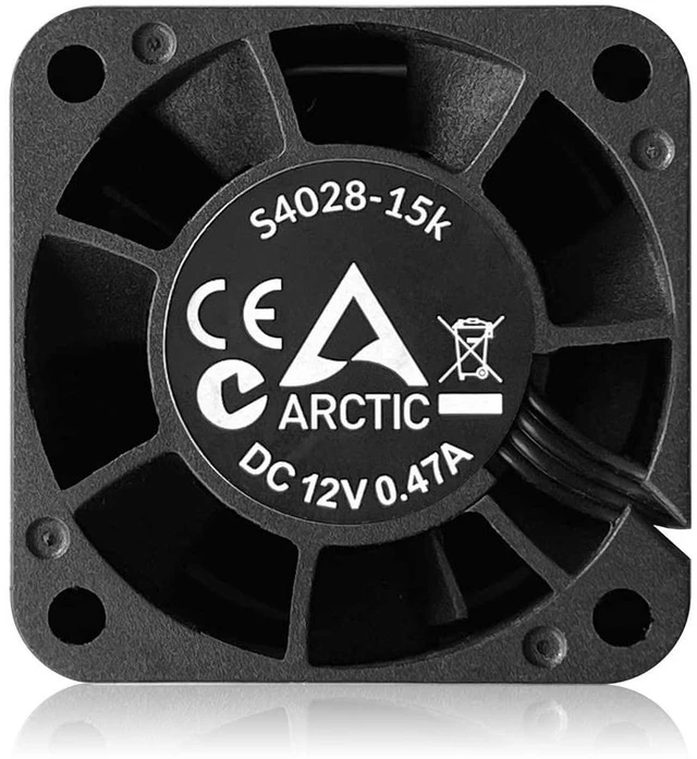 Alt view image 4 of 5 - ARCTIC S4028-15K (5 Pack) - 40x40x28 mm Fan, 1400-15000 RPM, PWM Regulated, 4-pin Connector, 12 V DC - Black