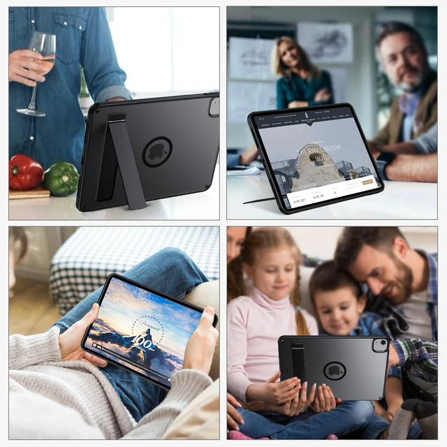Alt view image 5 of 5 - GUAGUA Magnetic for iPad Air 11 Inch Case M3/M2 (2025/2024), iPad Air 5th & 4th Gen 10.9 Inch(2022/2020) Cases with Stand & Pencil Holder Kickstand Case for iPad Pro 11 Inch 2022/2021/2020/2018, Black