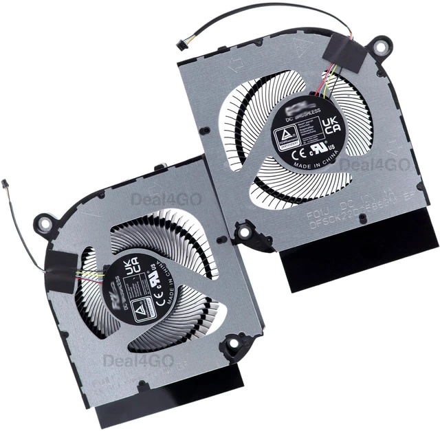 Main image of Deal4GO CPU & GPU Graphics Cooling Fan Replacement for Acer Predator Helios Neo PHN16-71 PHN18-71 PHN16-71-76H5 PHN18-71-99RC