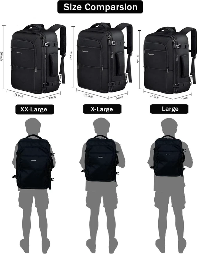 Alt view image 5 of 5 - Vancropak 35L Carry on Bags for Airplanes, Luggage Backpack for Travel