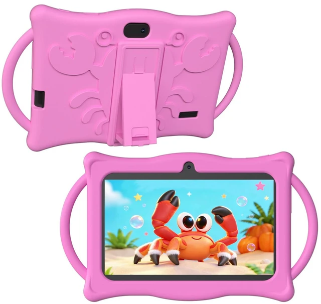 Main image of Android Kids Tablet 7 inch Tablets for Kids, 4GB RAM 32GB ROM Quad Core Toddler Tablet with Shockproof Case, Parental Control, WiFi, Bluetooth, 3000mAh Battery, Dual Camera, Educational, Game, Pink
