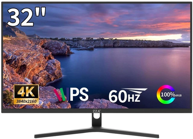 Main image of 32" 4K UHD IPS Monitor, 60Hz HDMI DP Ergo, MacBook Home Office & PS5 Gaming