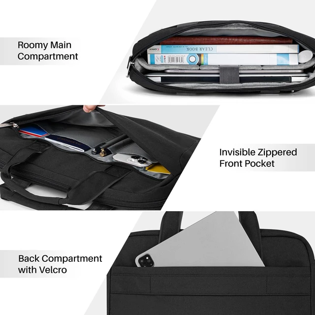 Alt view image 4 of 5 - Baffina Laptop Shoulder Bag 17 17.3 Inch Business Gifts for Men Women Travel College,Laptop Briefcase for 17-18 Notebook Hp Dell Asus,Waterproof Computer Carrying Case Messenger Bag with Strap,