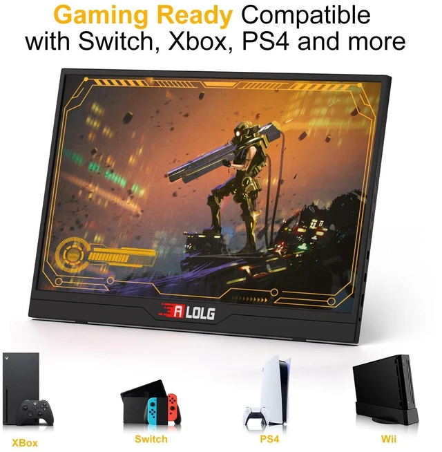 Alt view image 3 of 5 - ALOLG 144Hz 16" Portable Monitor 1920x1200 FHD IPS with USB-C Mini HDMI
