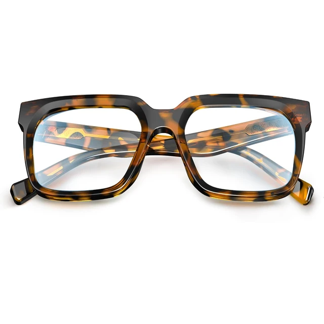 Alt view image 5 of 5 - VISOONE 2 Pack Rectangle TR90 Blue Light Blocking Glasses Computer Eyewear with Preppy Look for Women and Men Cougar