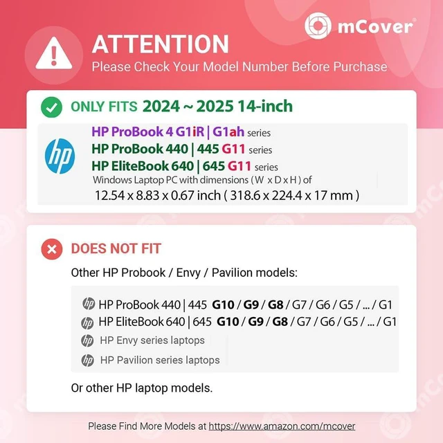 Alt view image 4 of 5 - mCover Case ONLY Compatible for 2024 2025 14-inch HP ProBook 4 G1iR ^^ G1ah Series, ProBook 440/445 G11 and EliteBook 640 ^^ 645 G11 Series Windows Notebook PC (NOT Fitting Other HP Models)- Blue