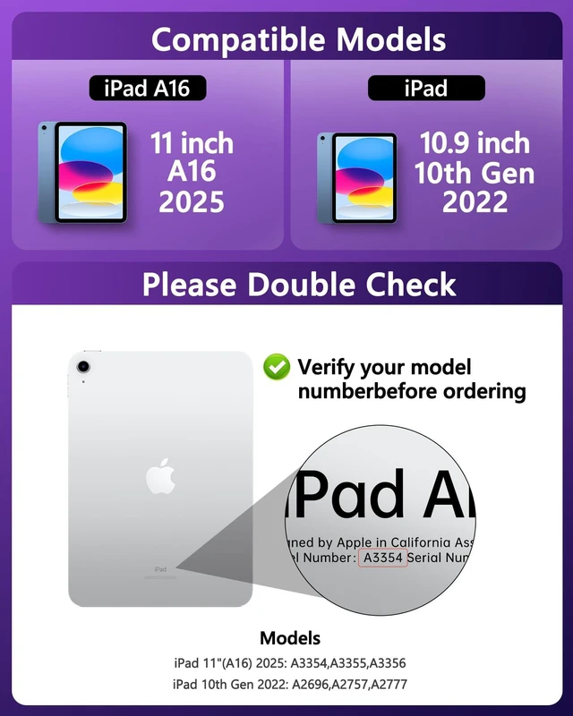Alt view image 2 of 5 - Auupgo Transparent Keyboard Case with Trackpad for iPad 11th Gen A16 (2025) & 10th Gen 10.9" (2022), 7-Color Backlit Wireless Bluetooth Keyboard with 360 Rotating Stand & Pencil Holder, Purple