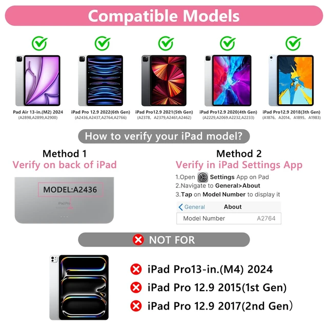 Alt view image 2 of 5 - CC Store for iPad Air 13 inch Case Keyboard with 7 Colors Backlit