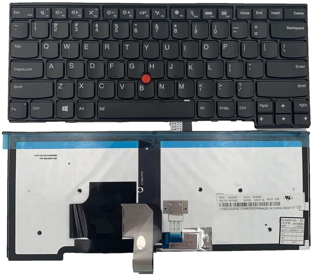 Main image of Tiugochr Laptop Replacement US Layout with Backlight with Pointing Keyboard for Thinkpad T440 T440P T440S T450 T450S T460 T431 T431s E431 E440 L440 L450 T440E 01AX310 20AN 20AW 0C02253 04Y0891