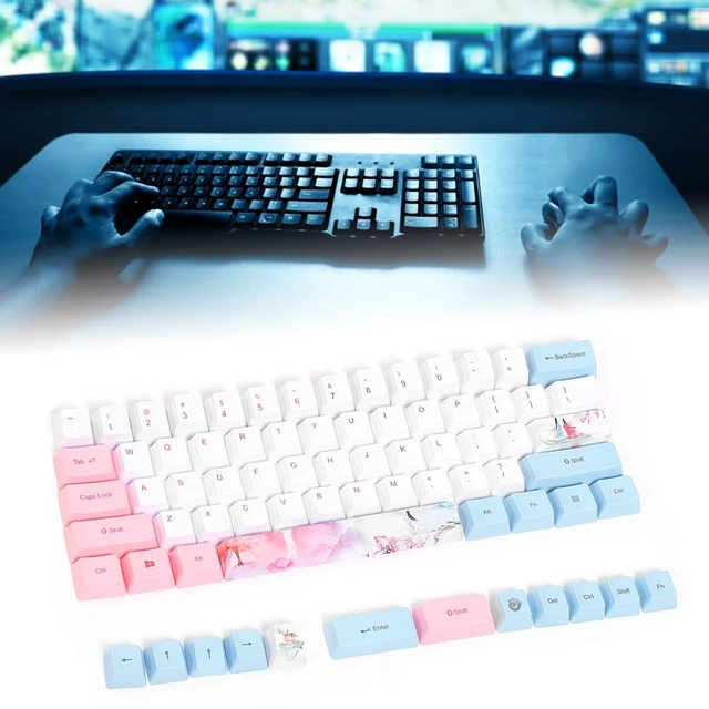 Alt view image 4 of 5 - 73 PBT Sublimation Keycaps, Five-Faced Dyed Anime Style
